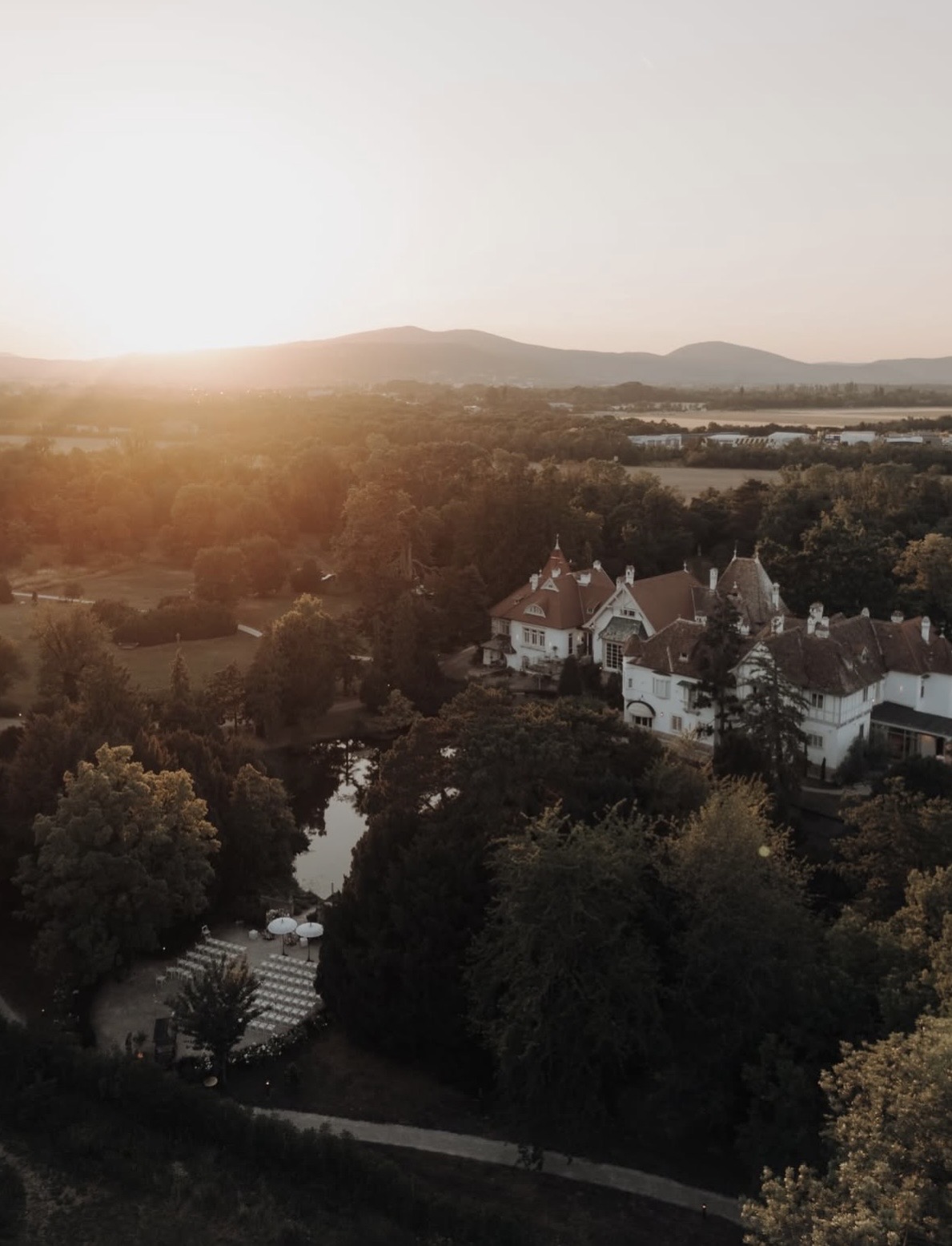 Schloss Schönau Sonnenuntergang